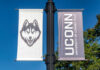 University of Connecticut banner featuring a Husky logo