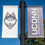 University of Connecticut banner featuring a Husky logo