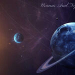 Artistic representation of Uranus and Neptune in space