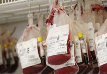 Storage of blood bags in a medical facility