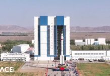 China's Shenzhou 23 crew's rocket rolled out to the launch pad