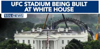 Stadium construction begins at White House for UFC Freedom 250