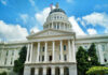 Neoclassical capitol building with dome and columns