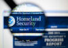 Close-up view of the Homeland Security website displayed on a computer screen