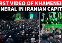 UNMISSABLE VIDEO: Iran Leader Khamenei's Casket At Tehran As Thousands Converge For Grand Funeral