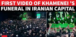 UNMISSABLE VIDEO: Iran Leader Khamenei's Casket At Tehran As Thousands Converge For Grand Funeral