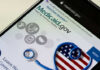 Medicaid website displayed on a smartphone screen