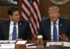 Trump makes Cabinet meeting at Camp David laugh by saying ICC not pursuing him but 'it could happen'