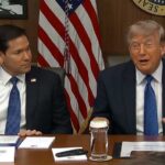 Trump makes Cabinet meeting at Camp David laugh by saying ICC not pursuing him but 'it could happen'