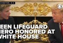 California teen lifeguard honored at White House after dramatic ocean rescue
