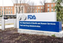 FDA headquarters sign outside brick office building