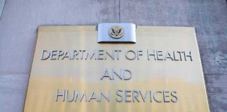 Department of Health and Human Services building plaque