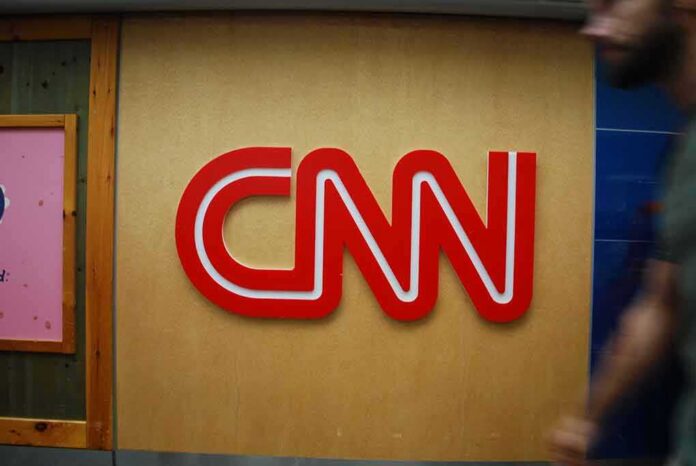 CNN logo on a wall
