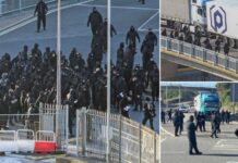 Hundreds of balaclava-clad protesters blockade Dover port